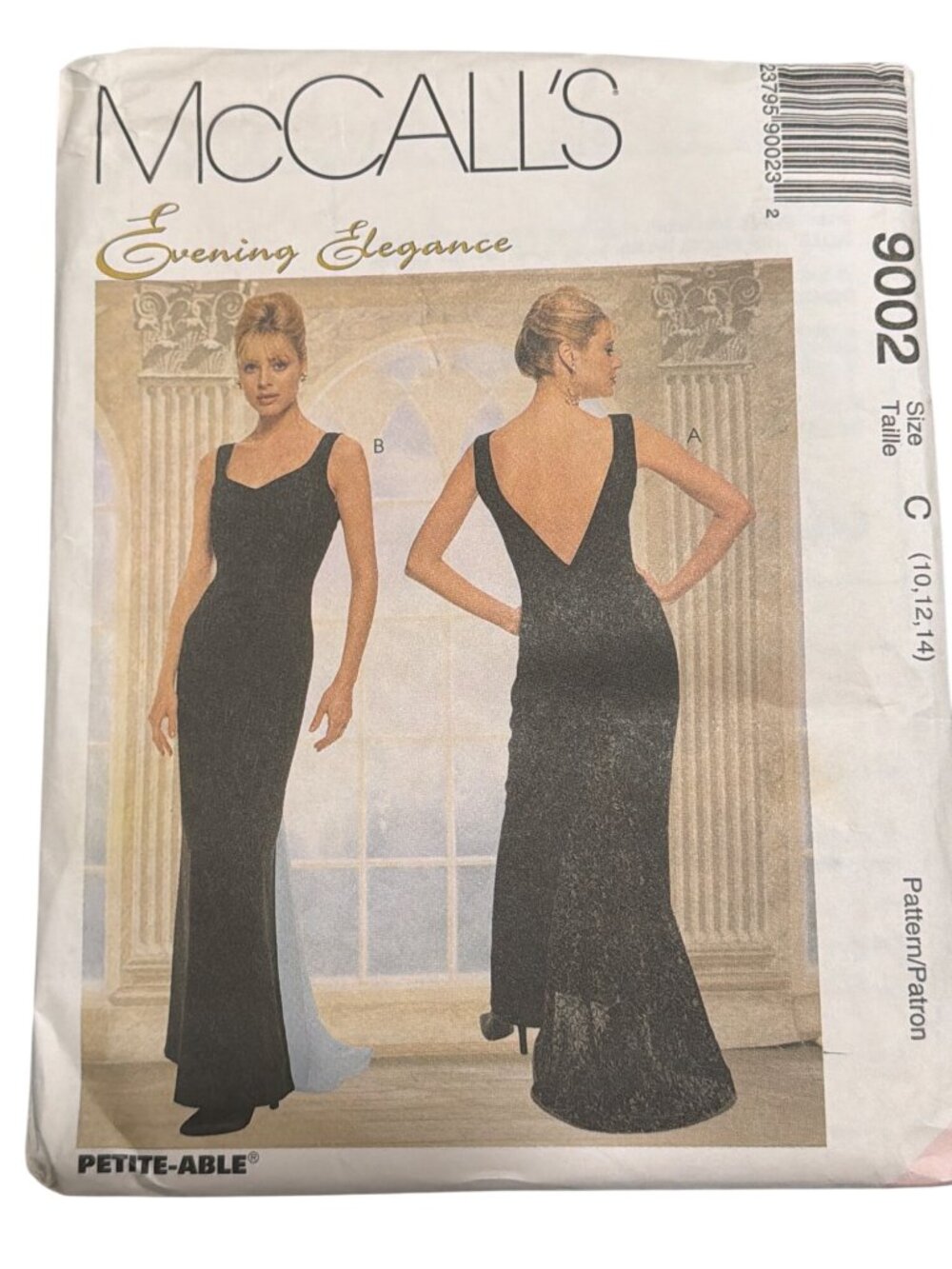McCalls Evening Elegance 9002 Evening Gown Sewing Pattern Size C 10-12-14 Petite